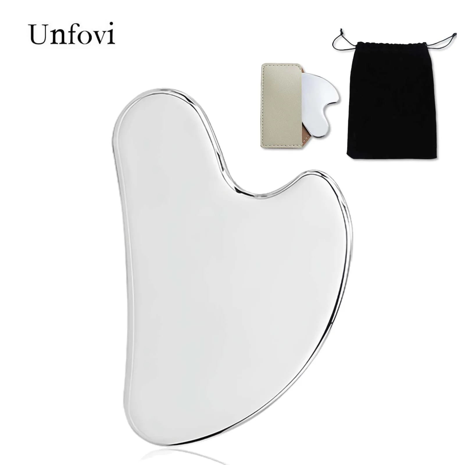 

1PC Professional Stainless Steel Gua Sha Scraper Board for Face Neck Body Massage, Facial Skin Care Tool, Beauty Skin Gua Sha