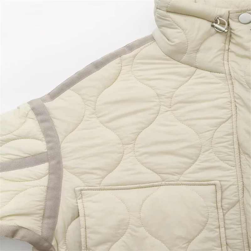 سترة منتفخة نسائية أنيقة غير رسمية مزينة بفيونكة نمط شارع العليا لخريف/شتاء مجموعة جديدة 2025 #6