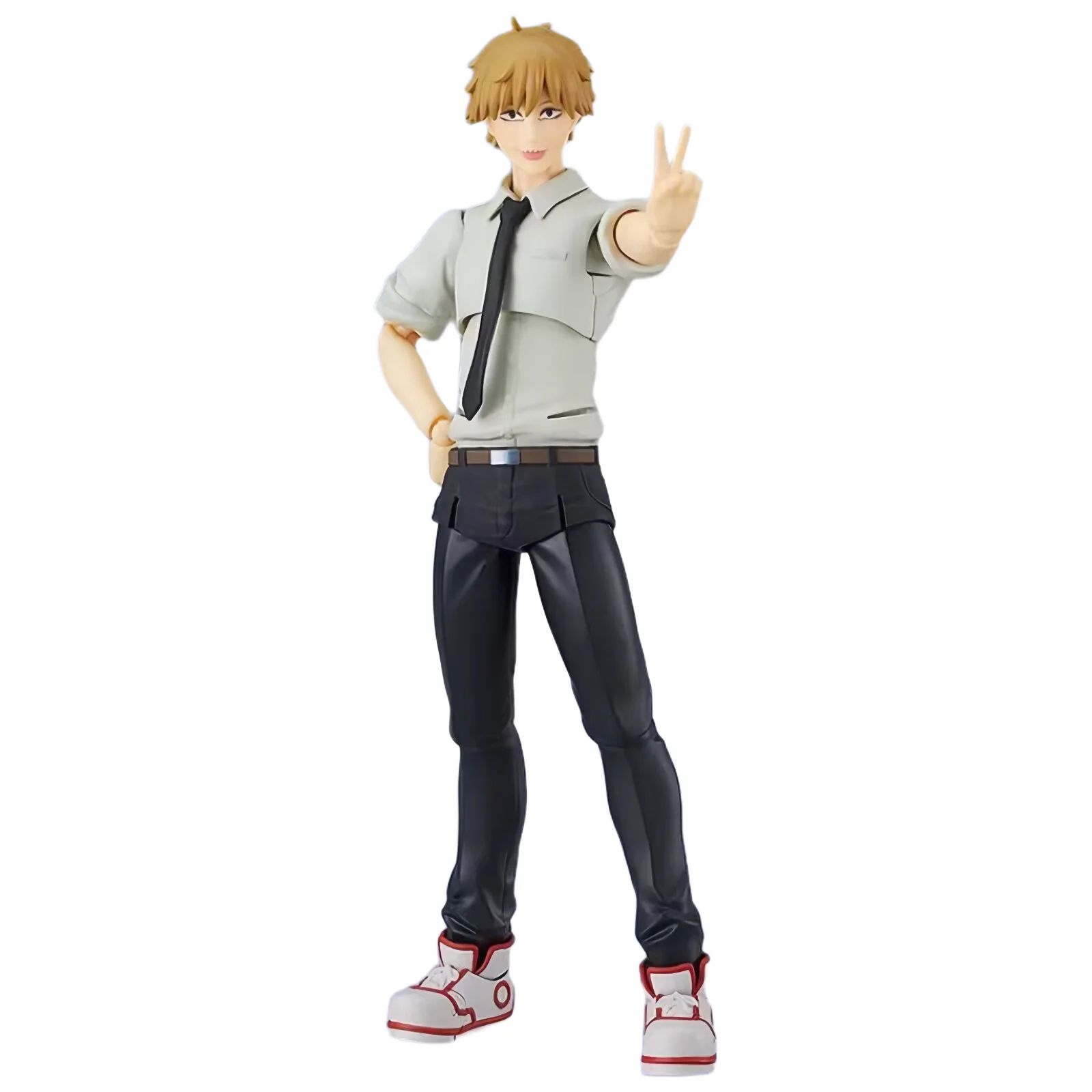 

Poseable Figma Аниме Фигурка Охотник на демонов Персонаж с бензопилой и несколькими аксессуарами Коллекционная модель для фанатов