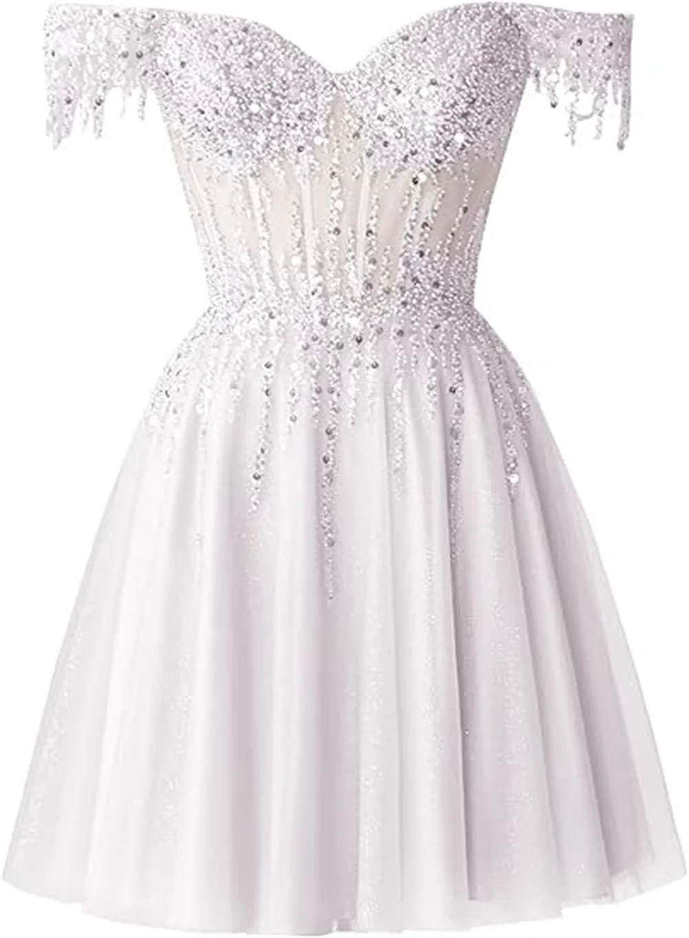 open lace back dress Halter Beaded Bodice Black Chiffon Homecoming Dresses,Short Prom Gowns,Apd2554 main image 1