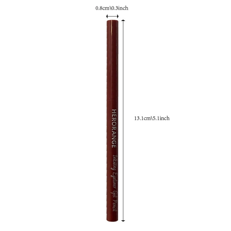 Neuer 10-Farben-Eyeliner-Stift, wasserfest, langlebig, Schwarz, Braun, leicht zu tragender Lidschatten-Konturstift, liegendes Seidenraupen-Make-up