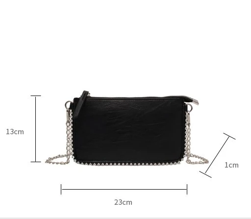 Luksusowa kopertówka PU Skórzane torby boczne na ramię dla kobiet Torebki na telefon komórkowy Torebki na ramię Torebki damskie Punk Fashion Handbag