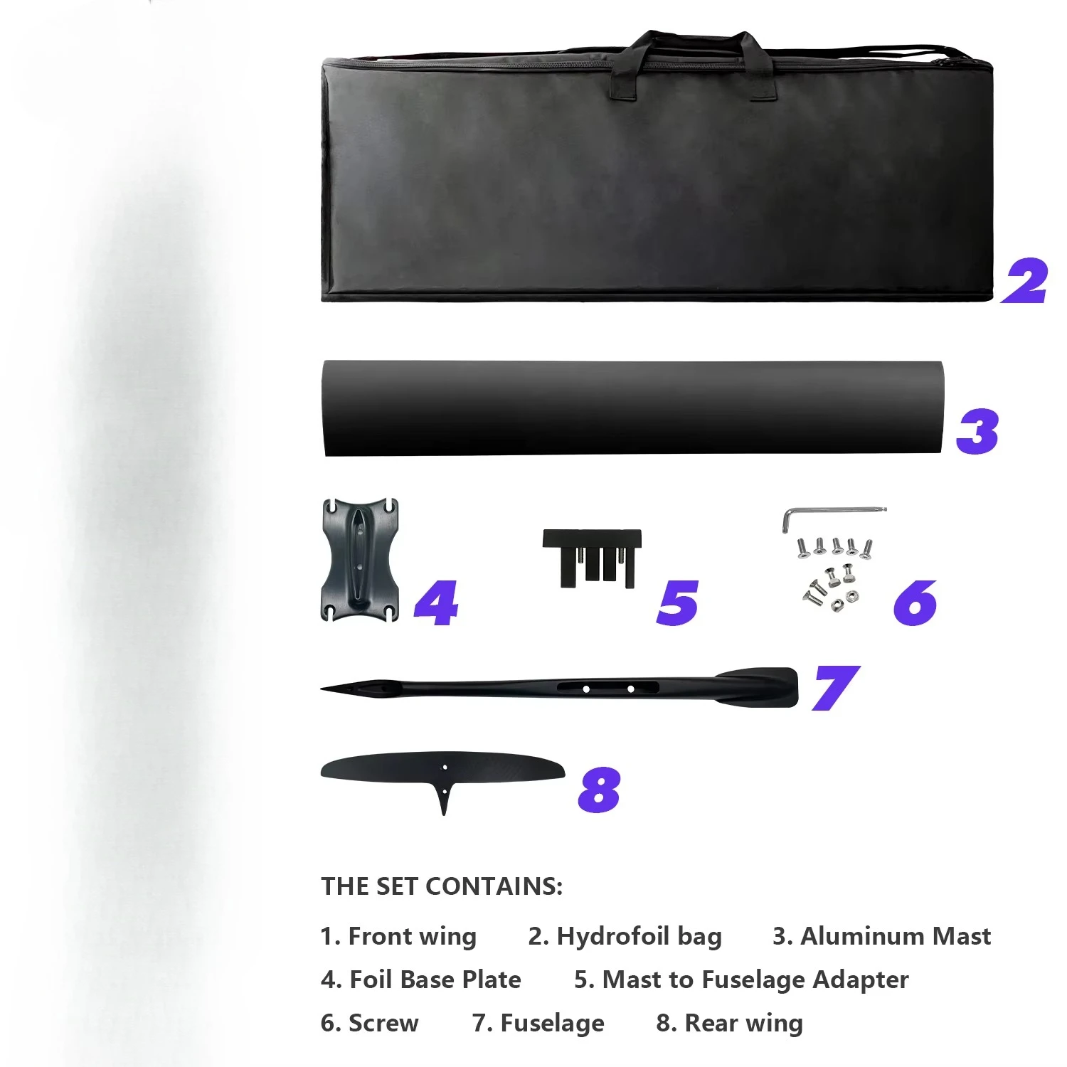 سطح كبير Wingfoil PNG 1300 Hydrofoil ضوء الرياح تصفح الثقيلة رايدر دعم سوب ضخ الكربون Hydrofoil مجموعة المبتدئين #3