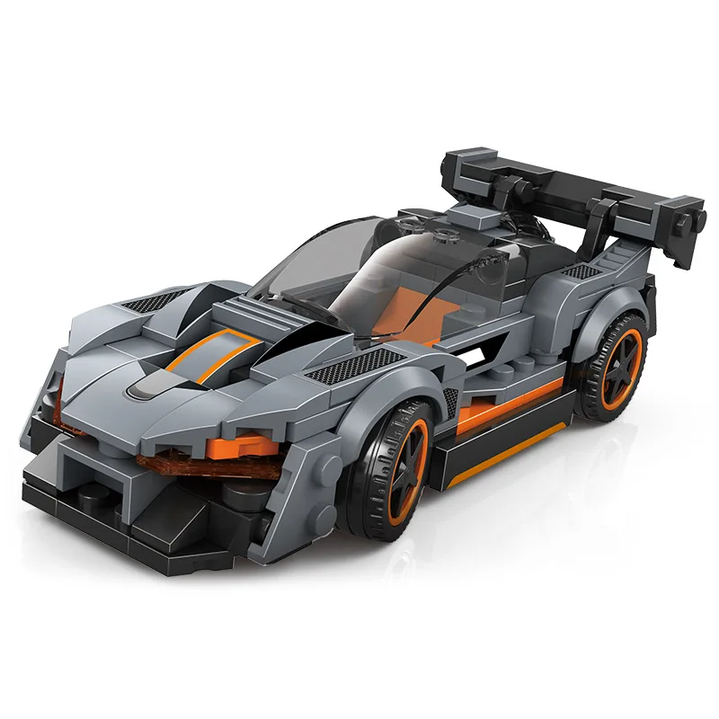 Speed Champion Senna GTR LM Supercar Building Block Super Sport Car Vehicle Construction Bricks Educational Toys Collection