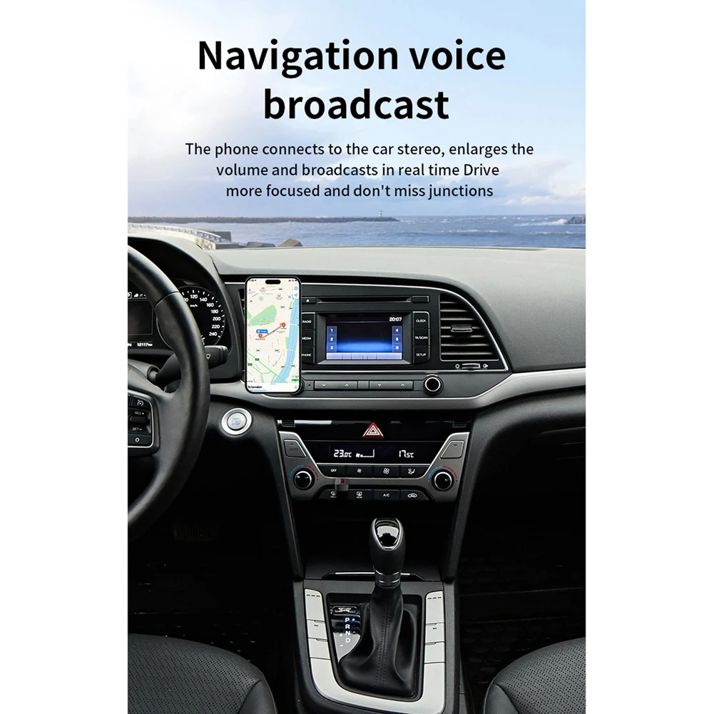 Rise-car bluetooth 5.0 usbトランスミッターレシーバー,FMレシーバー,ハンズフリー,通話,自動LEDディスプレイ,オーディオ,音楽,ワイヤレスレシーバー