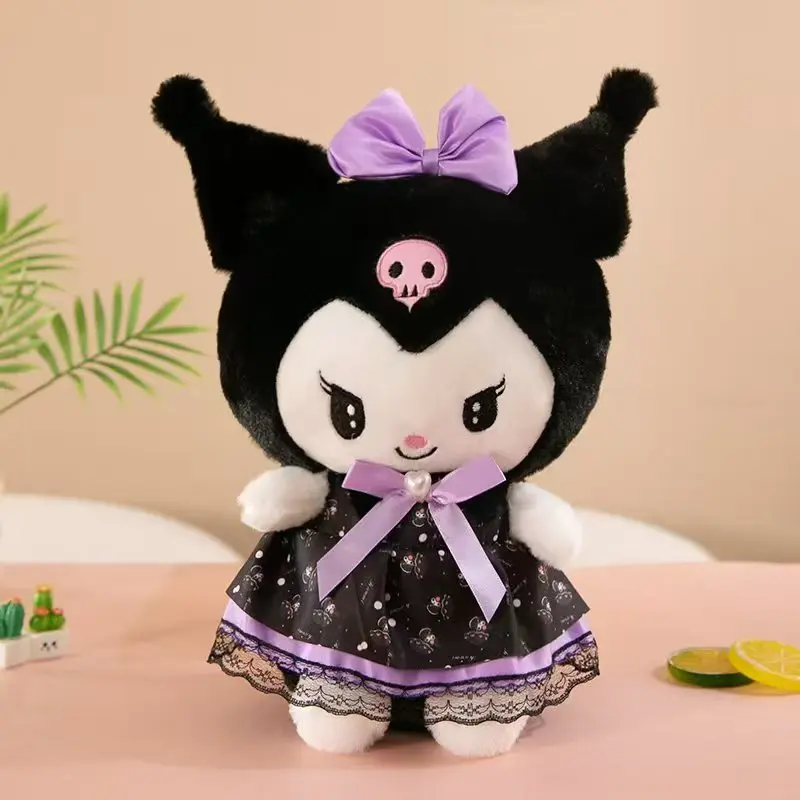Nouveau Sanrio Kuromi mélodie 30cm peluche jouet Kawaii dessin animé sac à dos pendentif poupée pour enfants créatif Couple Festival cadeau