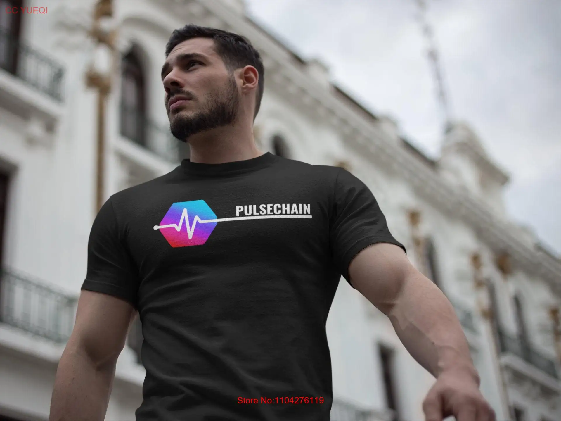 

Криптовалютная футболка с логотипом PulseChain PLS, футболка HEX Staker с длинными или короткими рукавами