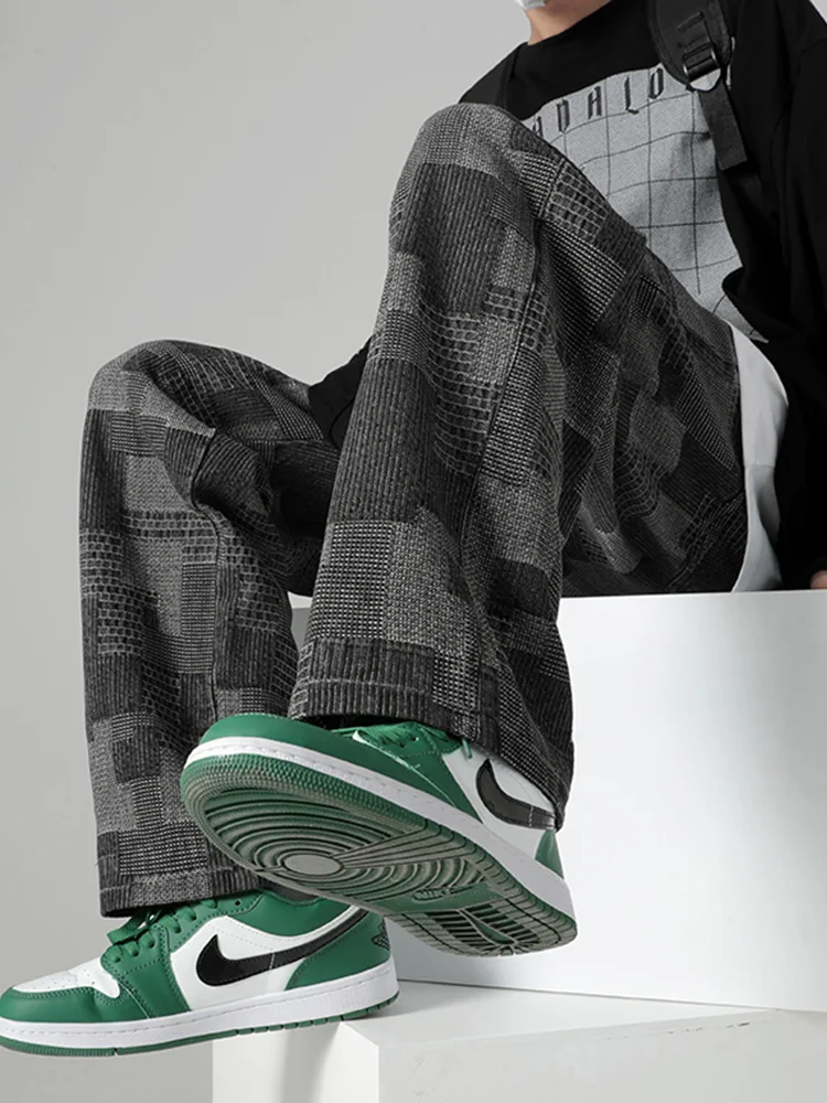 

Мужские джинсы свободного кроя с прямыми штанинами, весна 2024, новинка, в стиле американского хай-стрит, молодежные, износостойкие, длинные брюки