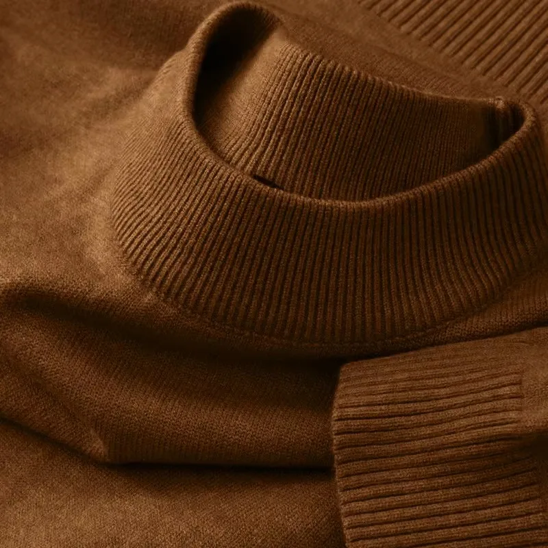 Mens Casual Mock Turtleneck T-Shirts Long Sleeve Thermal Pullover Basic Lightweight Undershirt Sweater Winter Warm Streetwear