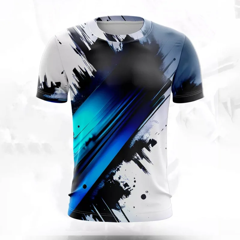 Russia Flag Geometry Pattern T Shirt For Men National Emblem 3D Print T-Shirts Summer Casual O-Neck Tees Loose Short Sleeve Tops