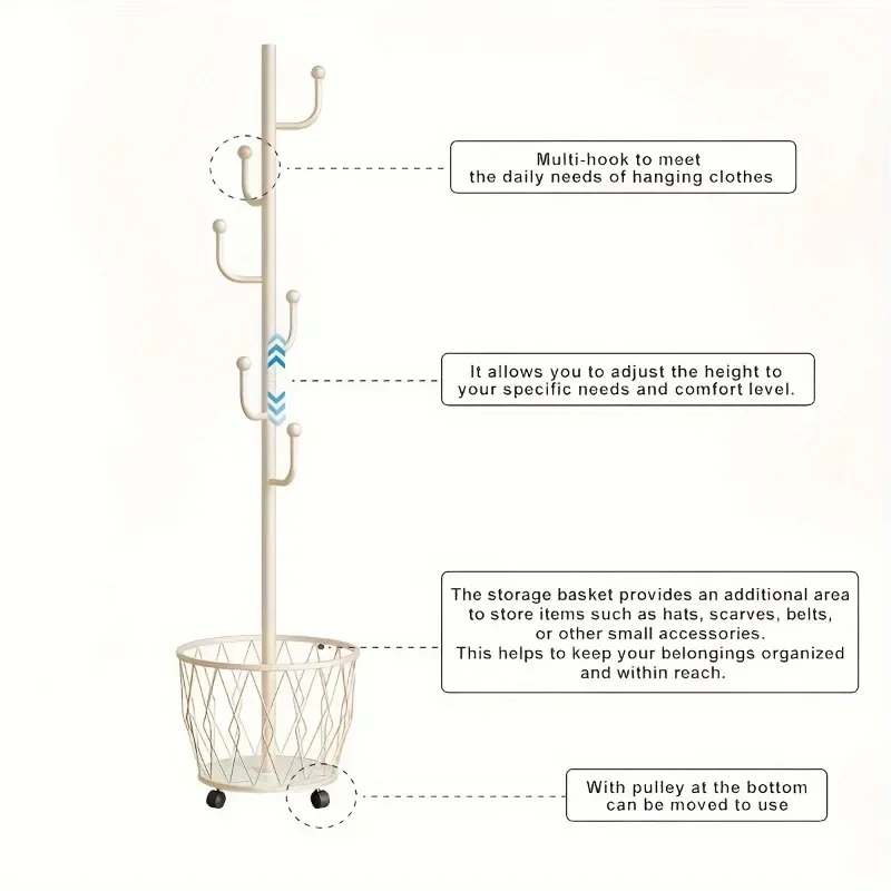 رفوف المعاطف الحديثة الدائمة الحد الأدنى الشمال شماعات الملابس المستقلة المنظم المعادن Percheros Para Ropa أثاث المنزل #5