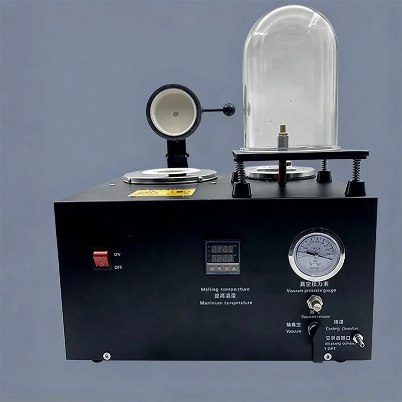 Vacuum Casting Machine for Jewelry Compact All-in-One Casting Machine Casting Equipment for Gold/Silver Jewelry Using Plaster