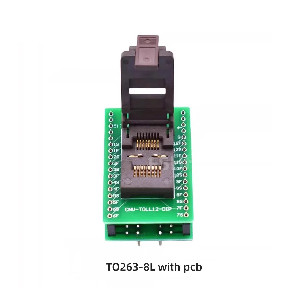 Clamshell TOLL263 TO263-8L soquete de teste de envelhecimento TO-263-8L soquete de teste de 8 pinos