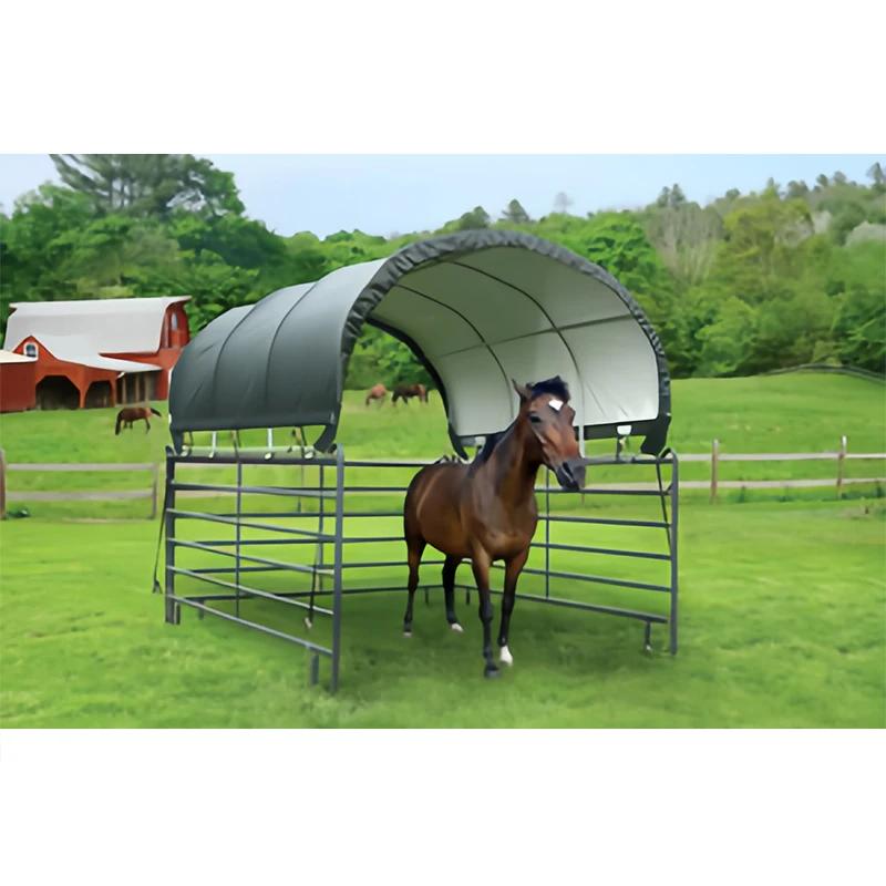 

Custom Design 4mx4m Roof Membrane Structures Shelters Portable Tent Dome Animal Livestock Horse Shelter