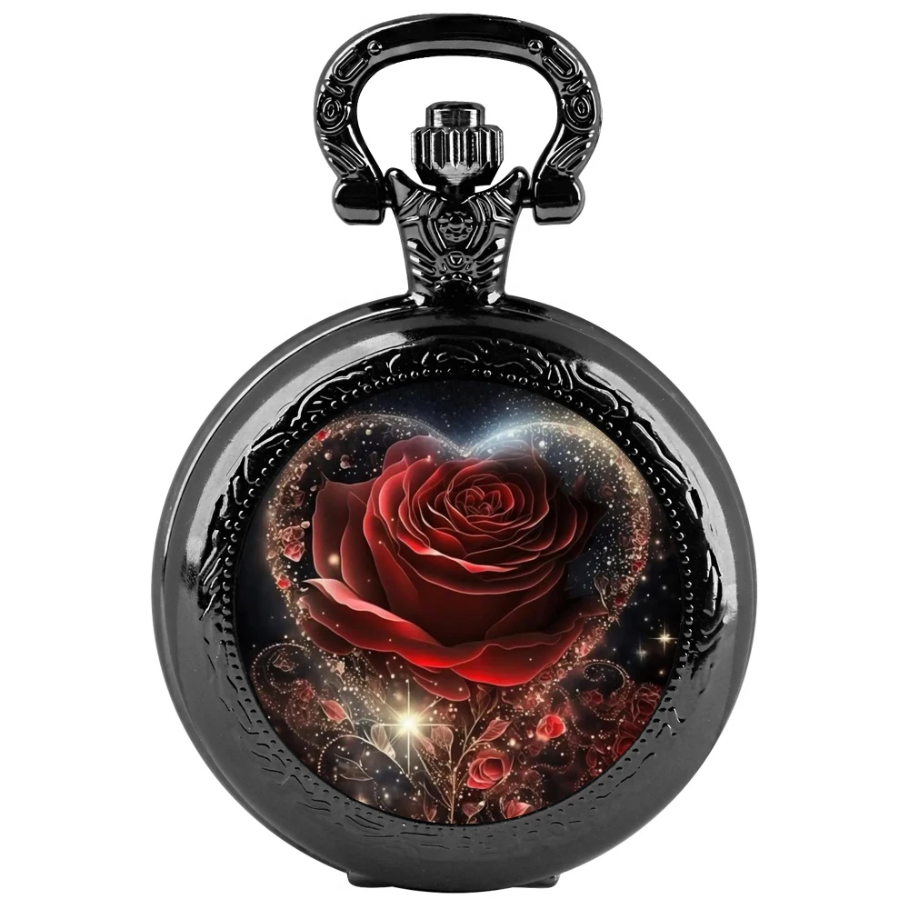 Rose Glass Patch Quartz Pocket Watch - Exquisite and Elegant, a Symbol of Eternal Love, Perfect Gift, Limited Time Offer