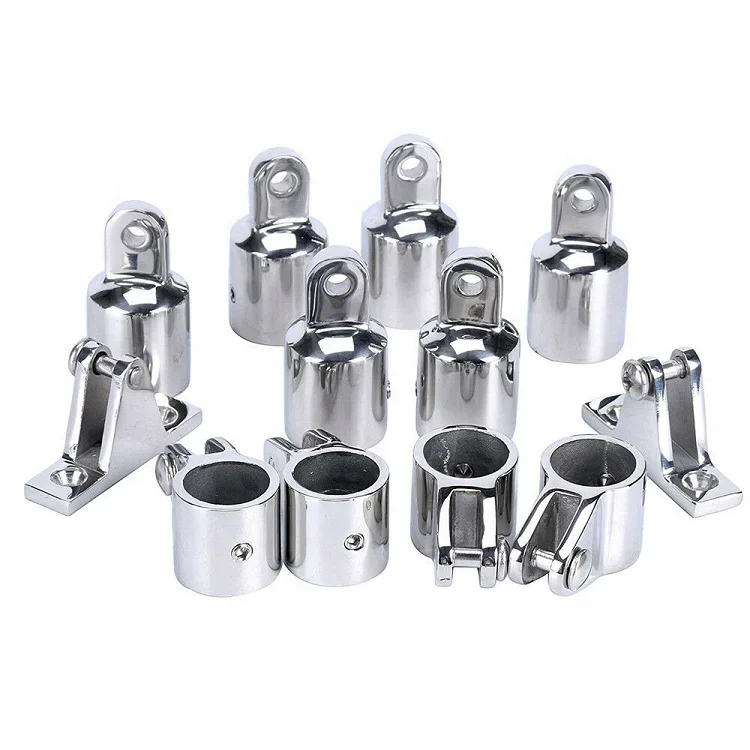 316 Stainless Steel Marine Hardware Bimini Tops Slide 25MM For Marine Boats 4 Bow Bimini Top Fittings 14pcs