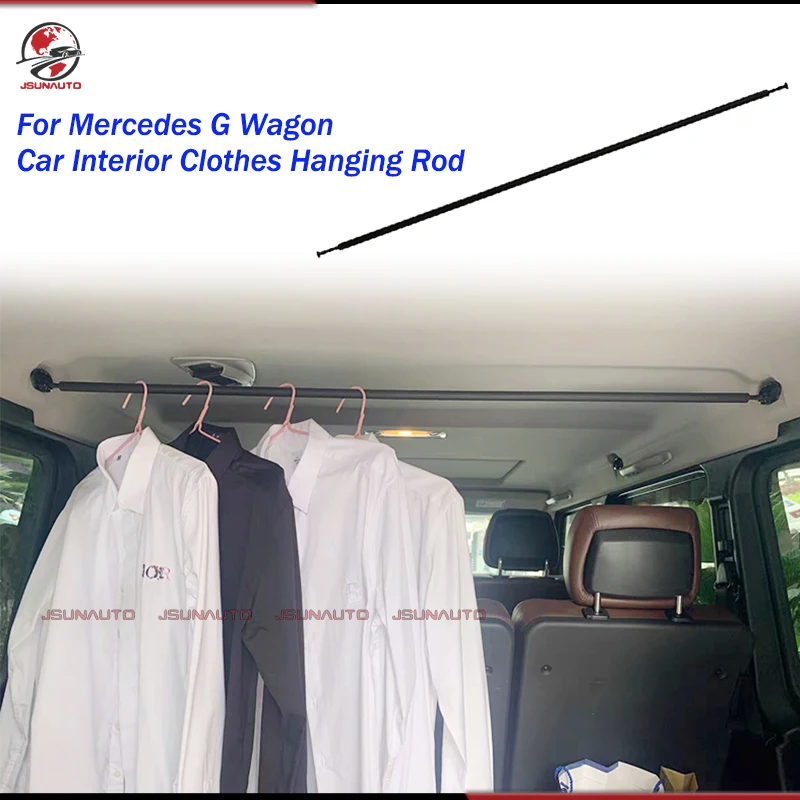 For Mercedes G Class W464 Car Trunk Clothes Drying Pole Kit For 08-25y G350 G400 G550 Interior Hanging Curtain Cloth Rod