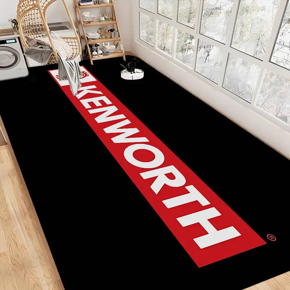 Alfombra de cocina con logotipo de camión K-Kenworth, más barata, antideslizante, moderna, para sala de estar, balcón, decoración moderna para el hogar
