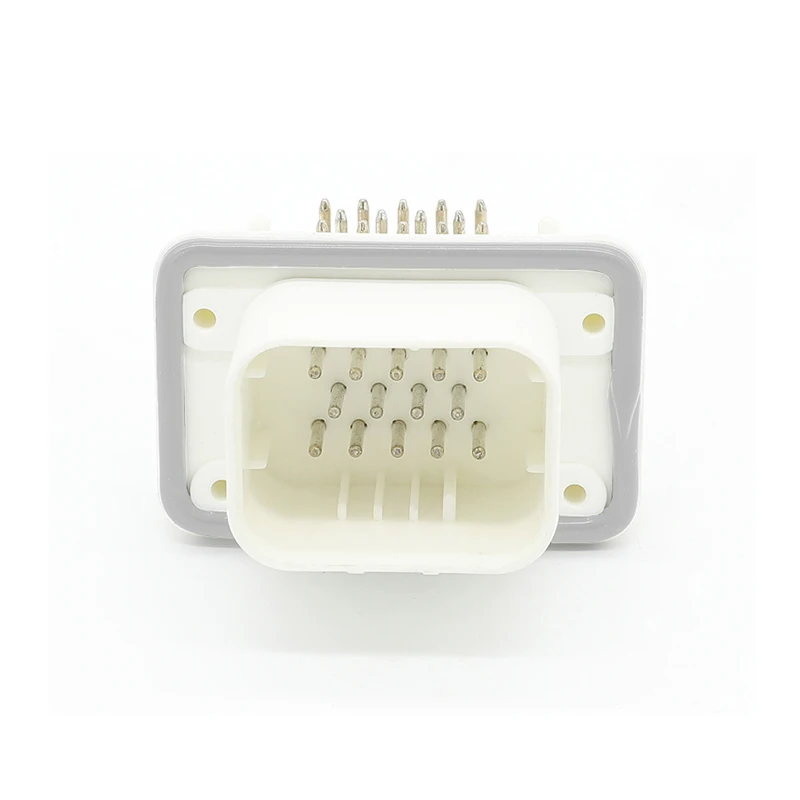 776267-2 Conector impermeável automotivo direto da fábrica 14Pin 90 °   Cabeçalho de montagem em PCB branco angular