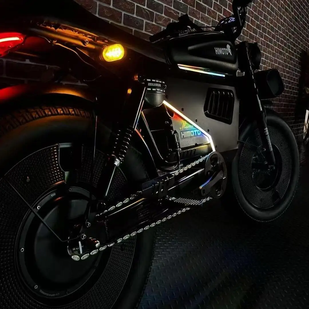 STLF Fashion 2025 Owayebike, hergestellt im High-End-Elektrofahrrad, 60 Ah-Batterie, 140 km große Reichweite, 20 x 5 Zoll, schwarzer Krieger für Erwachsene