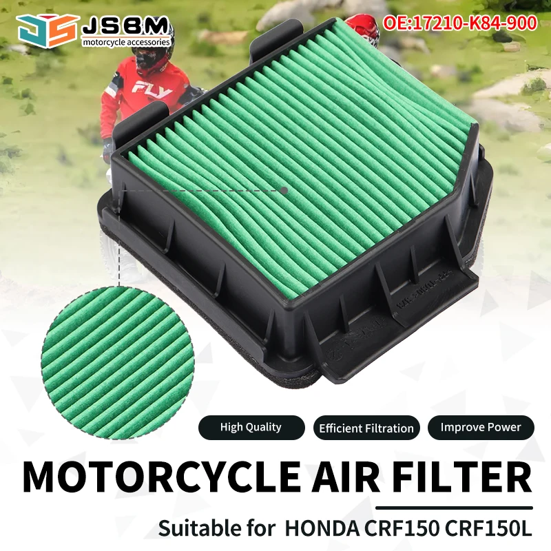 

JSBM Motorcycle Accessories Air Filter For HONDA CRF150 CRF150L CRF 150 150L 17210-K84-900 Engine Intake Cleaner Element