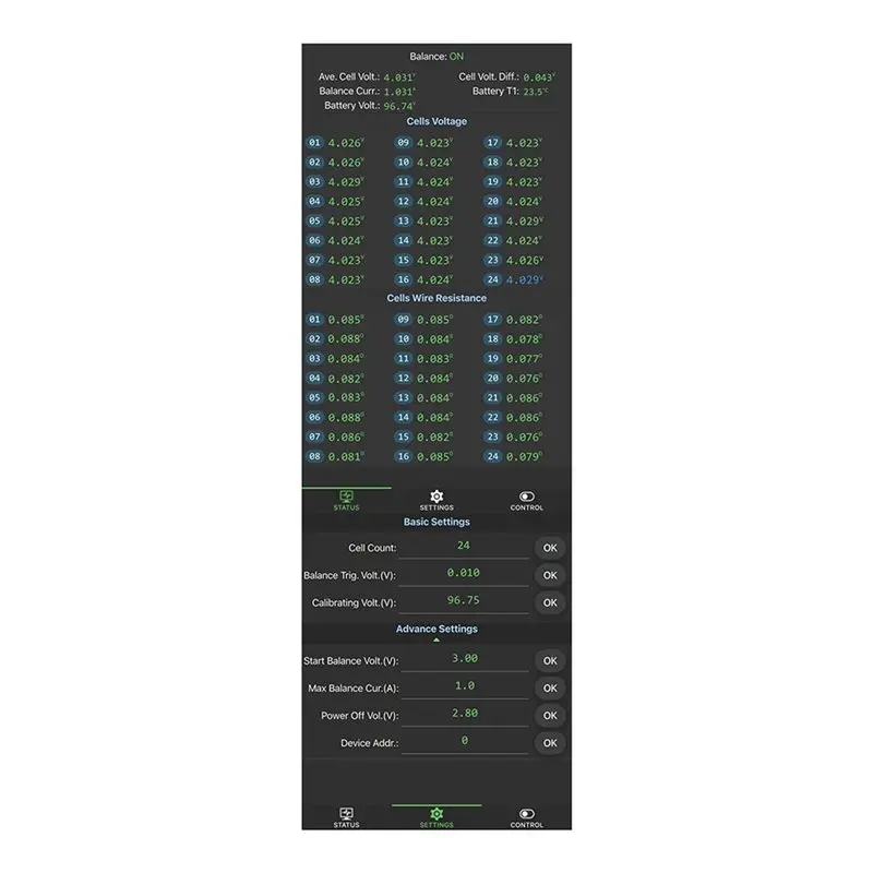 T24C 2X Smart Active Balancer 4A24S 8S 16S 24S 4A Supercapacitor Li-Ion Lifepo4 LTO Bluetooth App Storage Balance Board