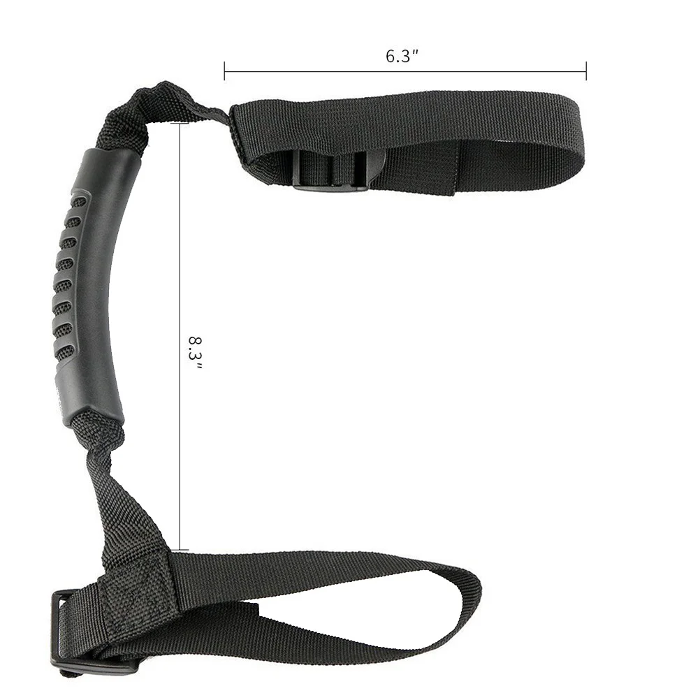 

2pcs Black Roof Interior Handlebar For Durable Nylon Car Safety Grip Handle Roll Bar Grab Support