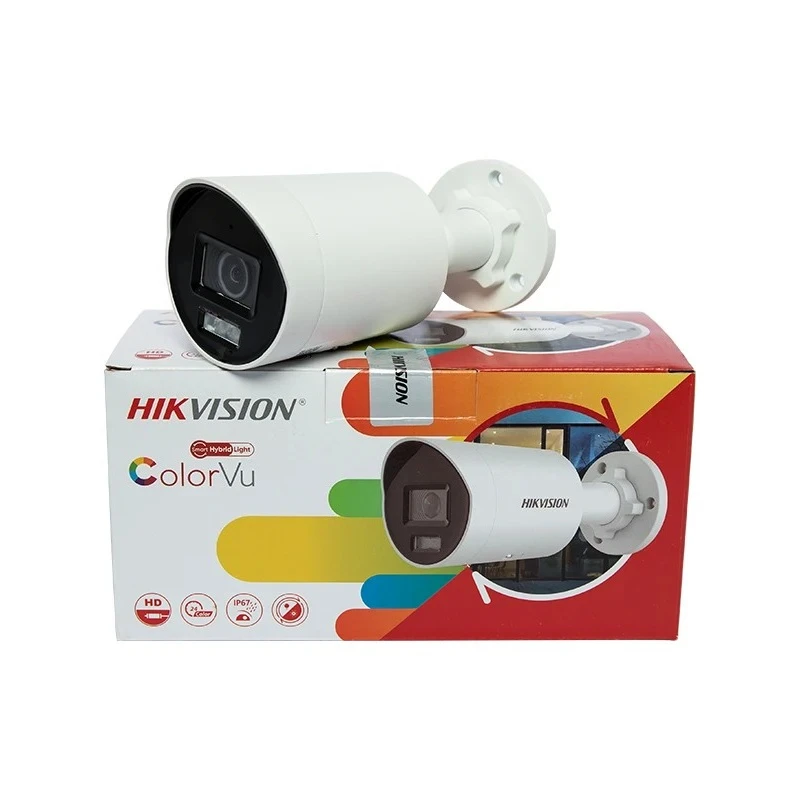 HIK Original DS-2CD2047G2H-LIU 4MP Luz Híbrida Inteligente com Rede Mini Bullet Fixo ColorVu