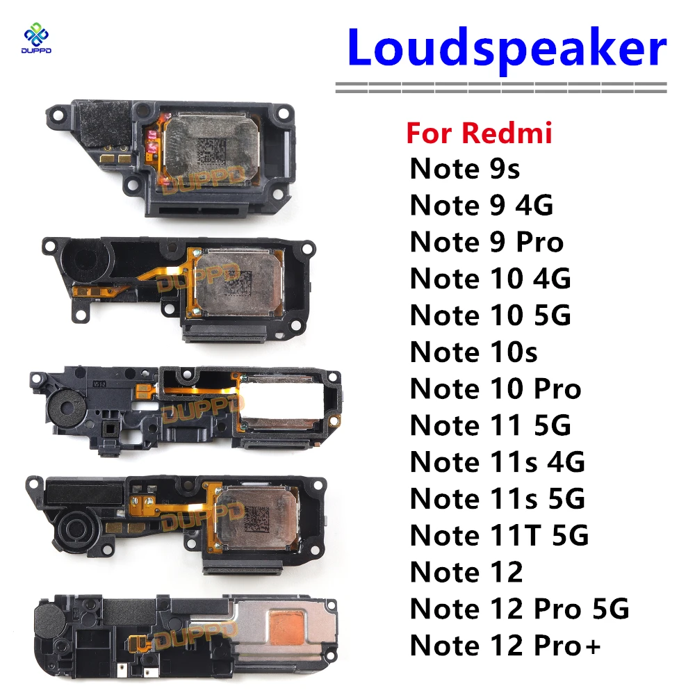 For Xiaomi Redmi Note 9 10 11 12 Pro 11T 9s 10s 11s 4G 5G 12+ Plus Loud Speaker Bottom Loudspeaker Sound Buzzer Ringer