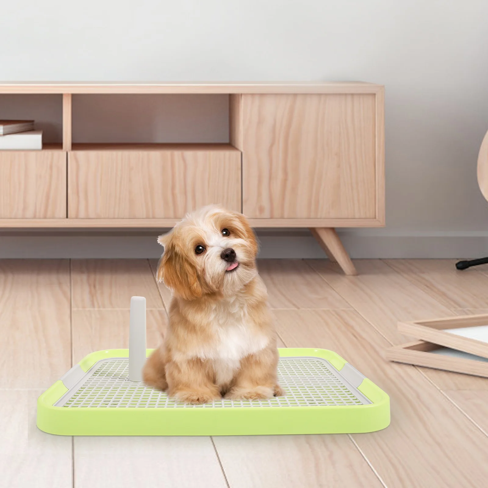 

Anti-Slip Dog Toilet Plastic Thickened Puppy Pee Tray Indoor Balcony Use Pet Toilet Mesh Bottom Easy Clean for Small Medium Dogs