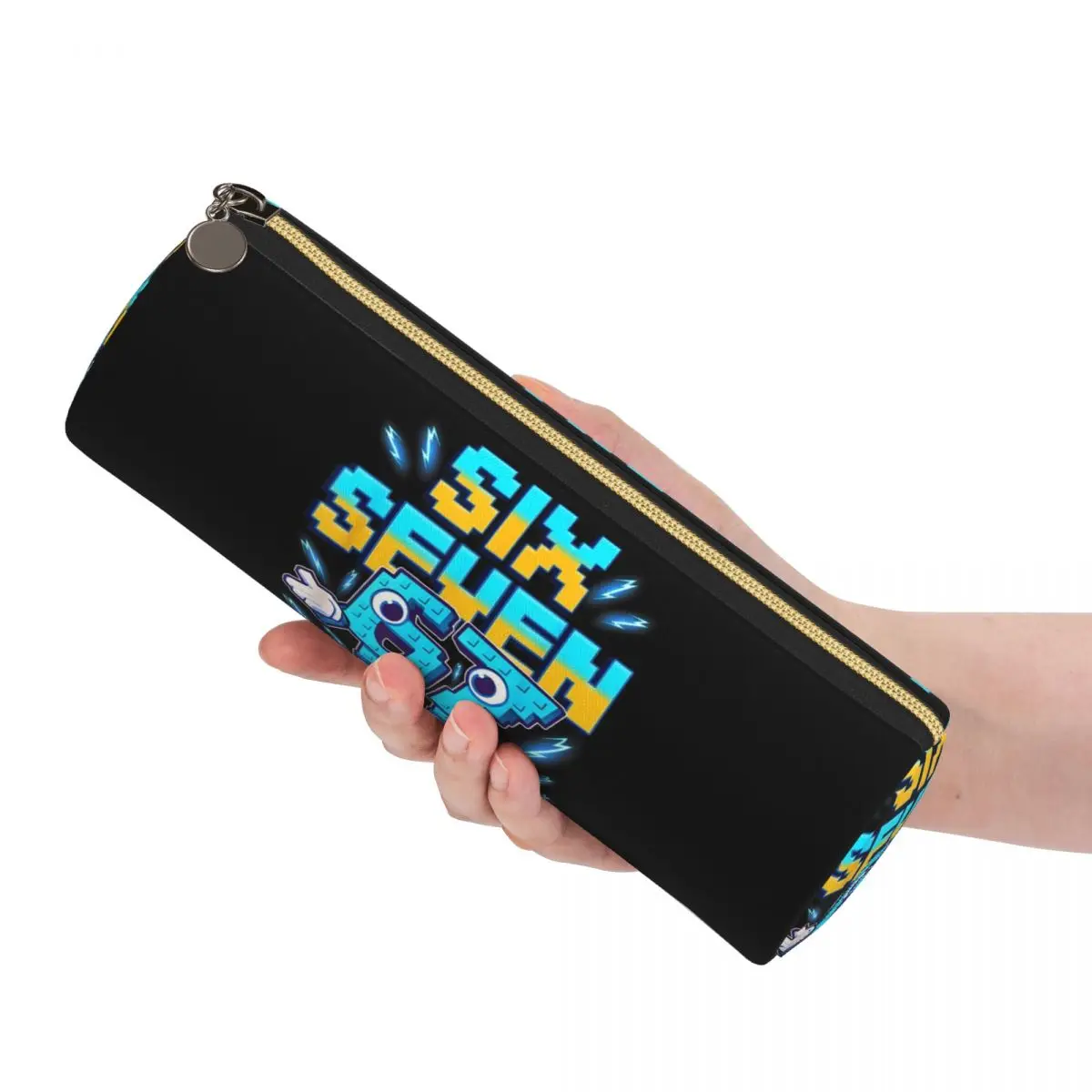 Number 67 Building Blocks Print Pencil Cases Pen Holder Cylinder Pen Box Pencil Bag for Students School