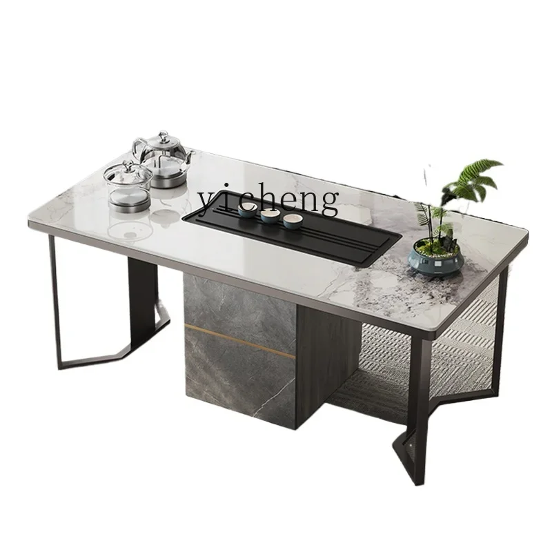 

XL Kung Fu Tea Table Modern Tea Making Belt Induction Cooker Kettle All in One Set Tea Table