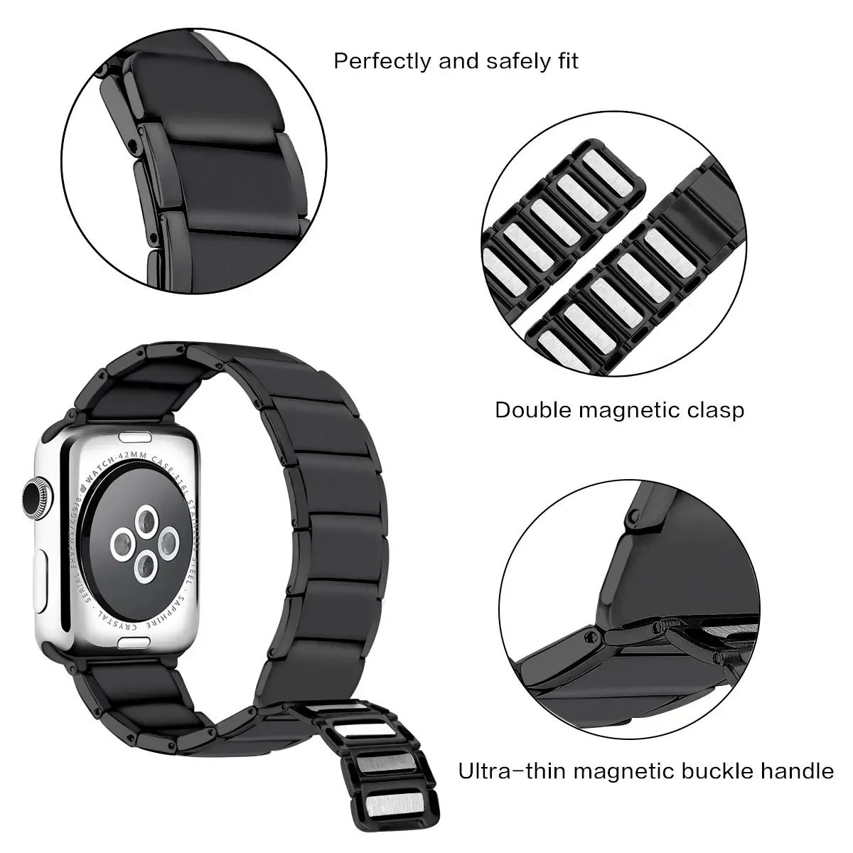 Metal Magnetic Loop Strap for Apple Watch 49mm 46mm 45mm 41mm 44mm 42mm 40mm 38mm Belt for iWatch Ultra 10 9 8 7 6 5 4 3 SE Band