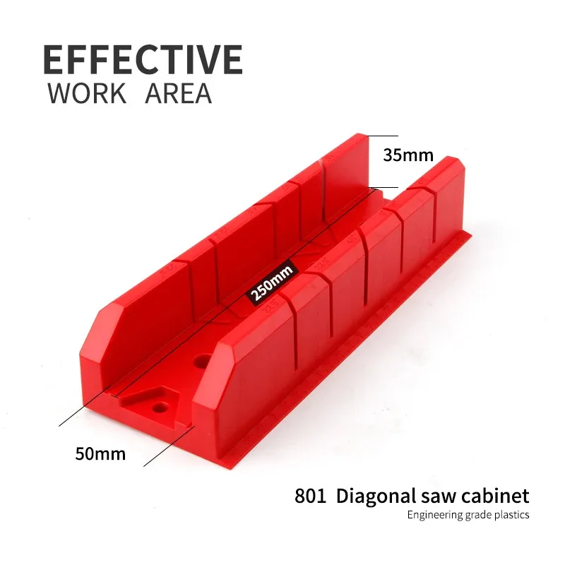 Wood Cutting Miter Saw Box 22.5° 45° 90° Angle Clamping Guide Woodworking Tools