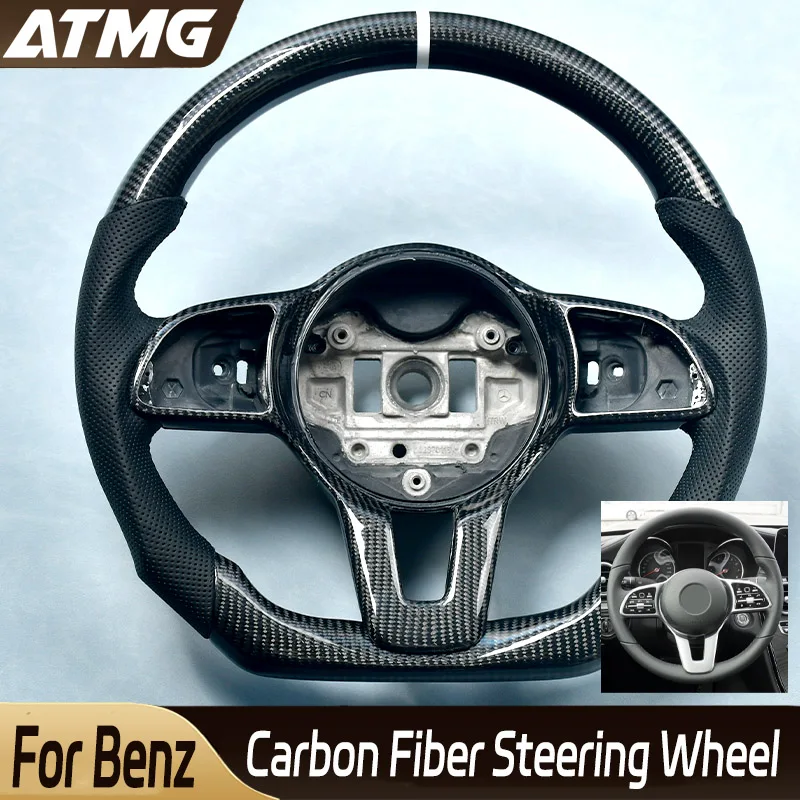 

Carbon Fiber customized For Mercedes Benz C180 C200 C300 B250 B260 A200 A250 CLA220 Paddle Shift Racing Wheel Steering Wheel