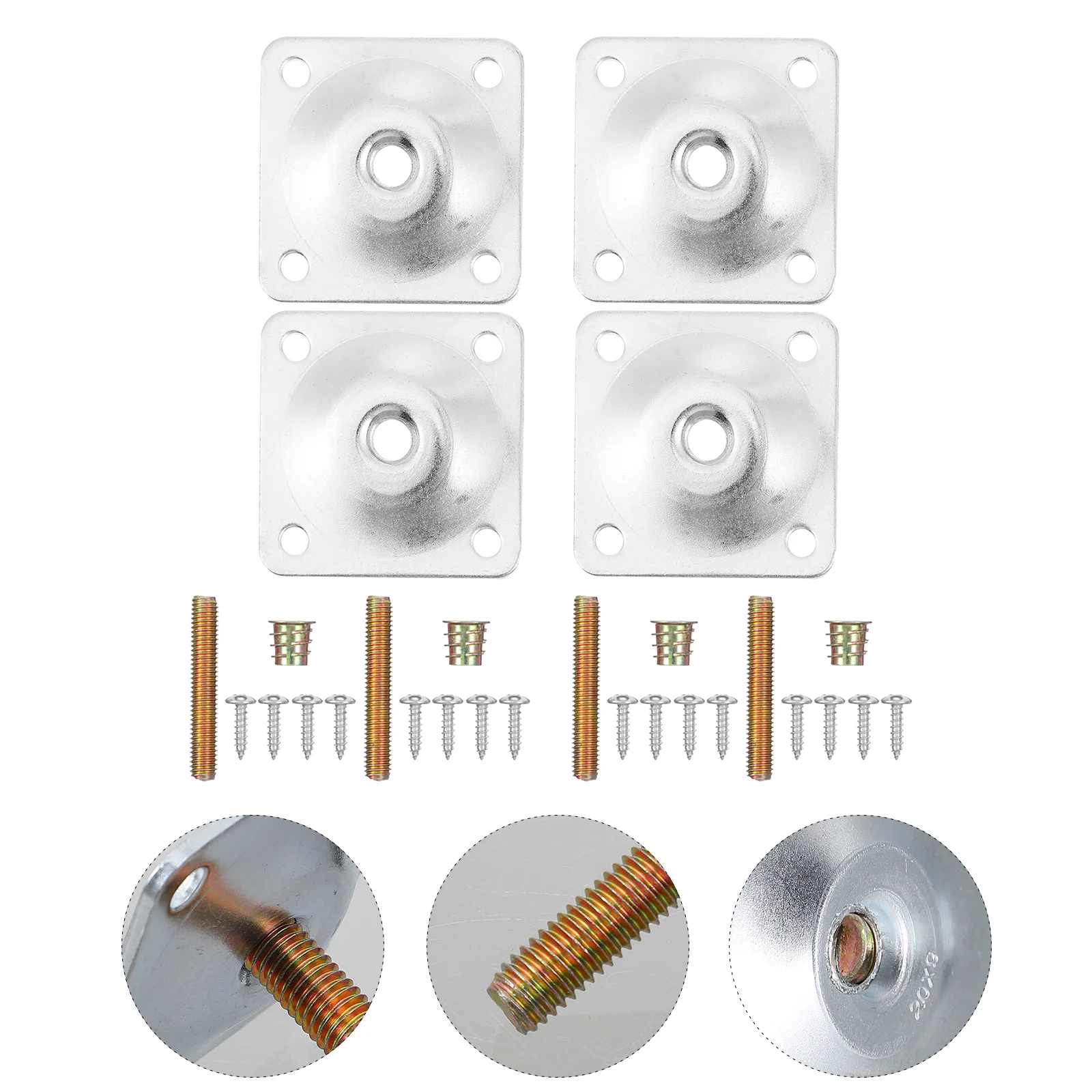 

Iron Sofa Bed Foot Pads Mats Leg Table Furniture Accessories Cushions Square Legs