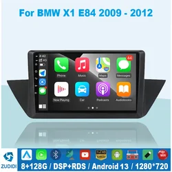 Android 13 Rádio do carro para BMW X1, E84, Leitores de Vídeo Multimídia, Auto CarPlay, Navegação GPS, HiFi Stereo, 2Din, 2009-2012