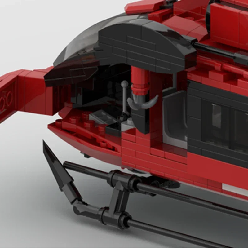 Moc อาคารอิฐรุ่น Swiss Medical Aircraft Rega H145 เทคโนโลยี Modular Blocks ของขวัญของเล่นเด็ก DIY ชุดประกอบ
