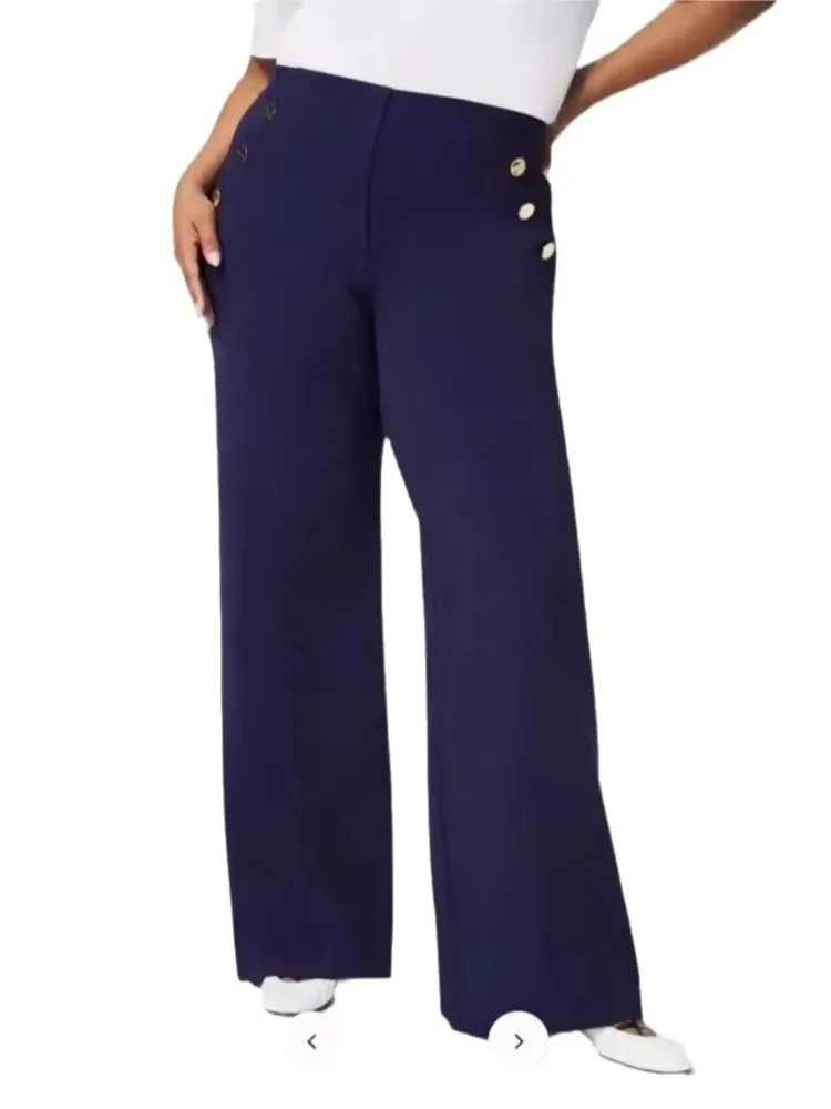 Women Spring Elegant Straight Leg Pants Solid Nude Formal Party Trousers Womans High Cut Elastic Waist Buttons Suit Pants New