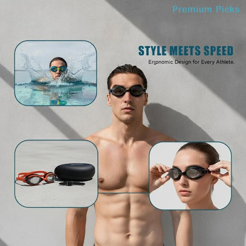 Swimming Goggles Anti Fog - Professional HD Silicone Diving Goggles Anti-Fog