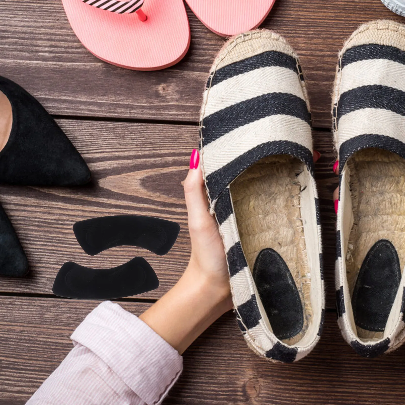 

Anti wear Sticker Feet Protector High Heel Insole Thin Design Self adhesive Backing Rear Heel Cushion Perfect