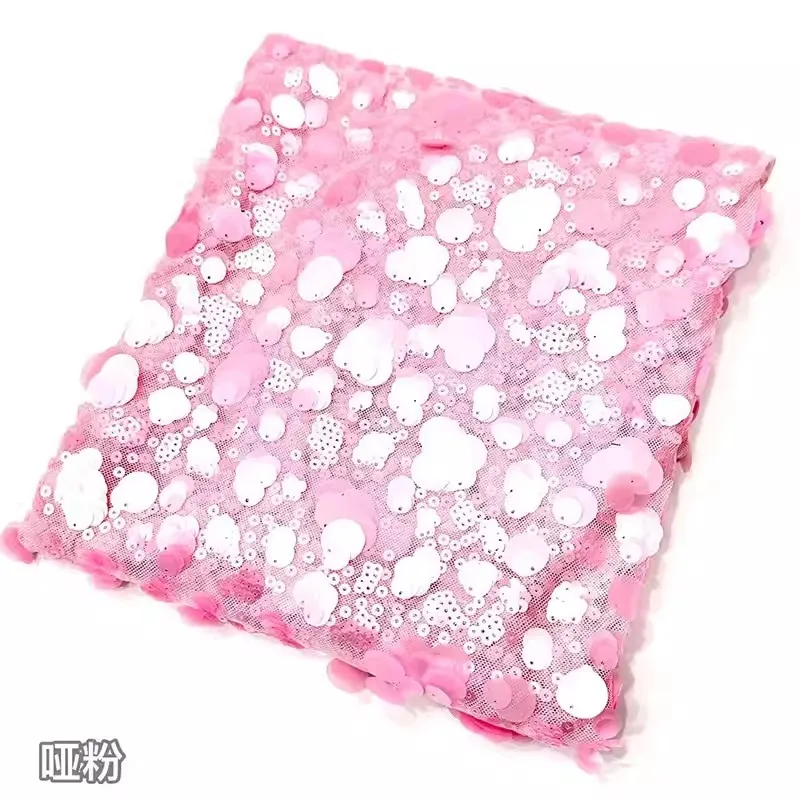 1yard luxury Gauze Fabric Circular random pattern Sequin embroidery telas Background Wall Luggage Toys matirial fabric for dress