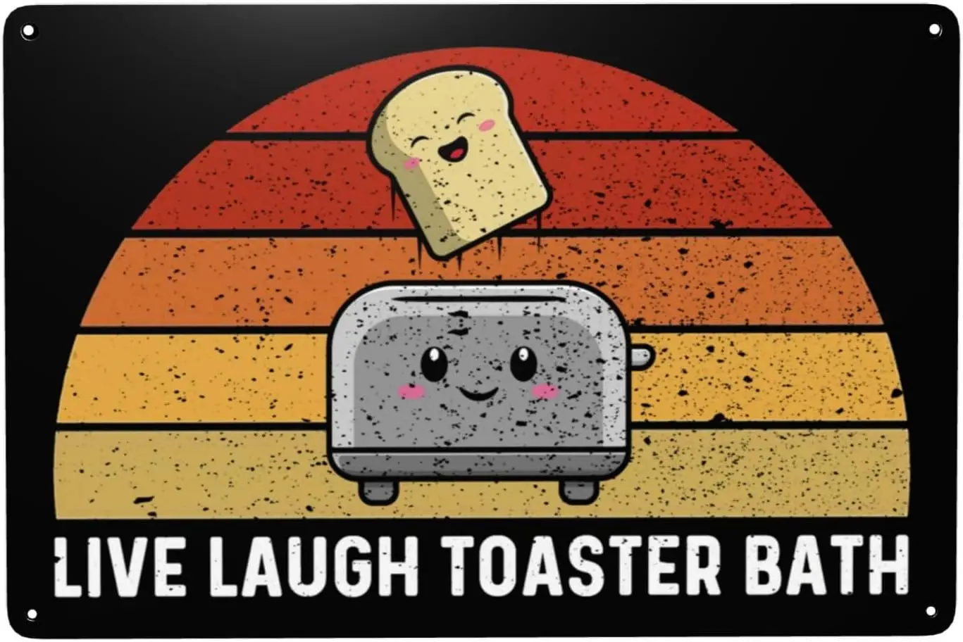 Live Laugh Toaster Bath Sign Live Laugh Toaster Bath Metal Signs Vintage Metal Tin Sign For Front Door Decor Sign   Metal Wall A