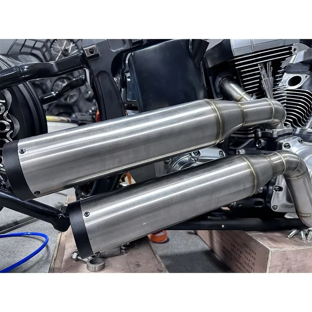 Customization Motorcycle Exhaust Softail Series Retrofit/Upgrade Double Discharge Industrial Design 4