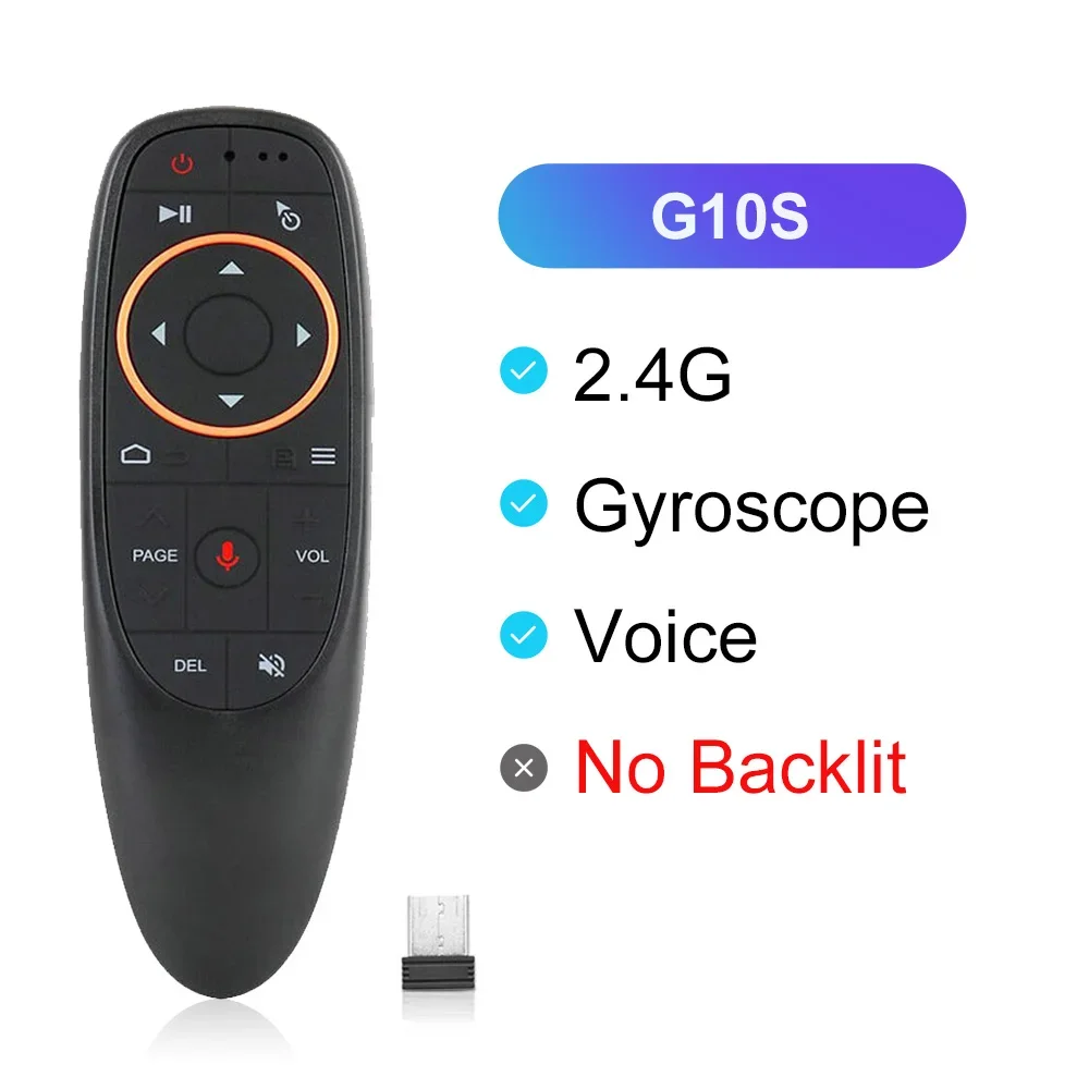 G10S PRO BT Sprachfernbedienung 2,4 G mit BT5.0 Wireless Air Mouse Gyroskop Smart Remote Hintergrundbeleuchtung für PC Smart Android TV