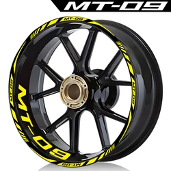 For YAMAHA MT-09 MT09 MT 09 17 Inch Motorcycle Reflective Wheel Hub Stickers Racing Rim Inner Stripe Tape Decal Accessories