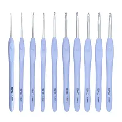 Soft Handle Long Aluminum Hook SKC Crochet Hooks Stitches Knitting Needles Handicraft Hand Weave Tool DIY Sewing Accessories