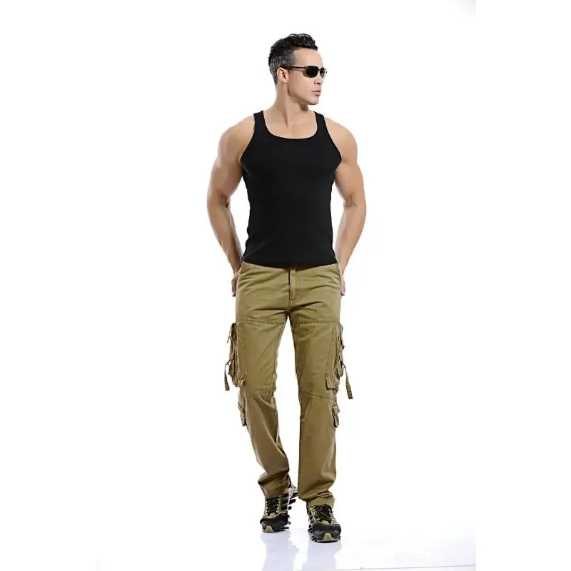 

2024 Fashion Versatile Men's Workwear Pants Casual Multi Pocket Camo Outdoor Solid Color Versatile Sports Pants