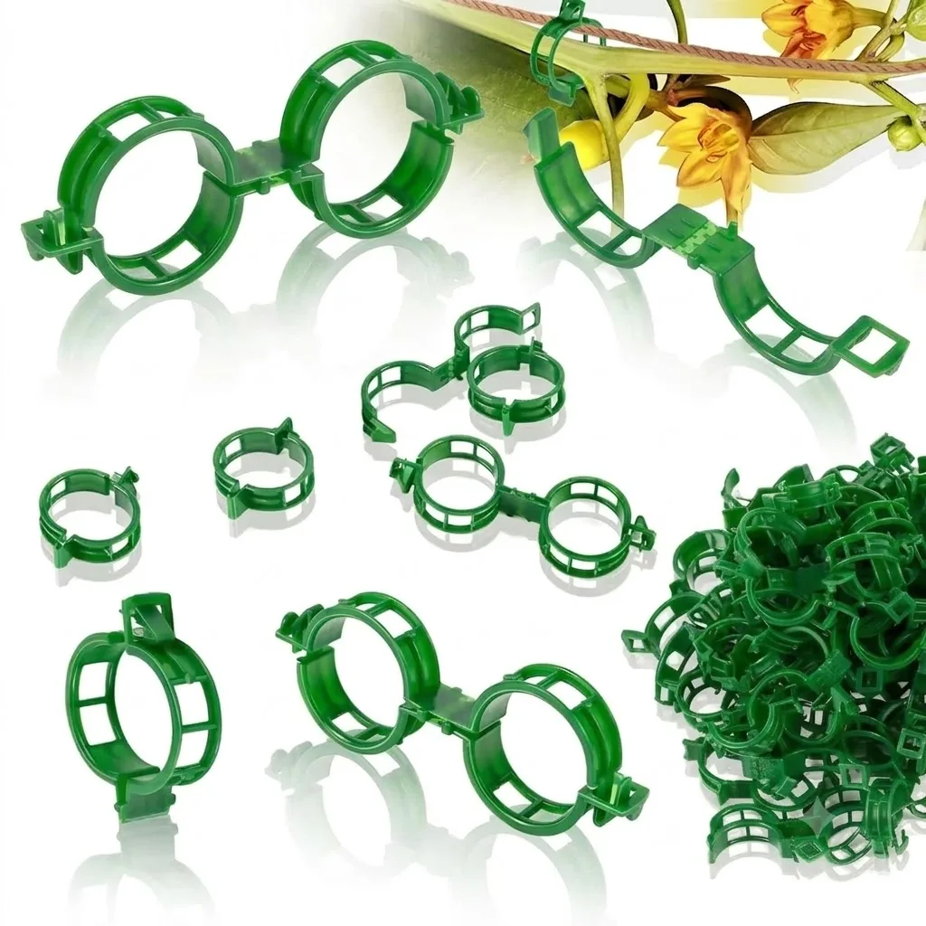 Garden Vine Strapping Clip 100 300 Pcs Plastic for Climbing Plants Tomato Grape Plant Support Clips Fixture Stalks Accessory