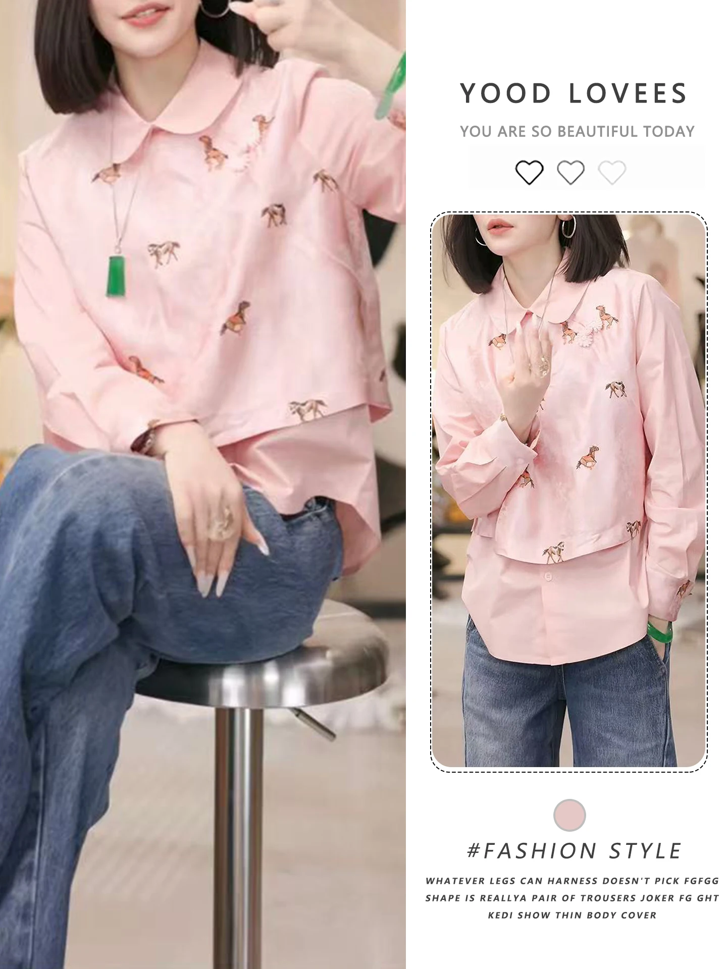 

New 2026 Winter Casual Women's Shirt Traditional Chinese Design Pattern Button up Loose Fit Long Sleeve Commute Style